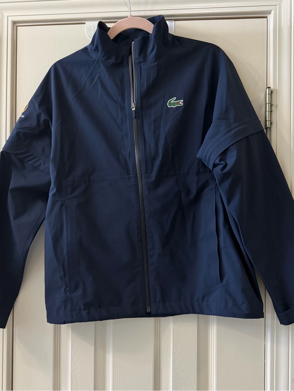 Lacoste Sport Presidents Cup Convertible Golf Jacket Mens Medium 40 Vest Cinch